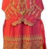 Luxury Peach-Pink Embroidered Party Wear Dress for Women – Festive & Wedding Collection